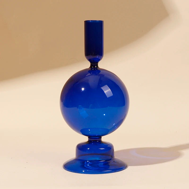 bougeoirs en verre pour décoration romantique et fêtes - vue 7 sur 14