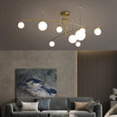 suspension moderne en métal et verre pour intérieur