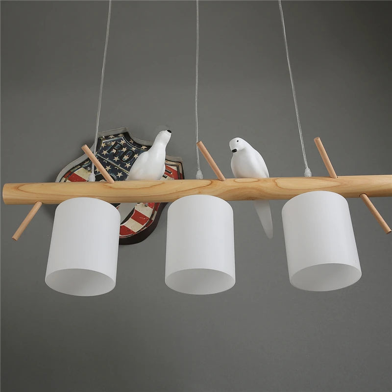 suspension créative nordique en bois pour ambiance moderne - vue 5 sur 9