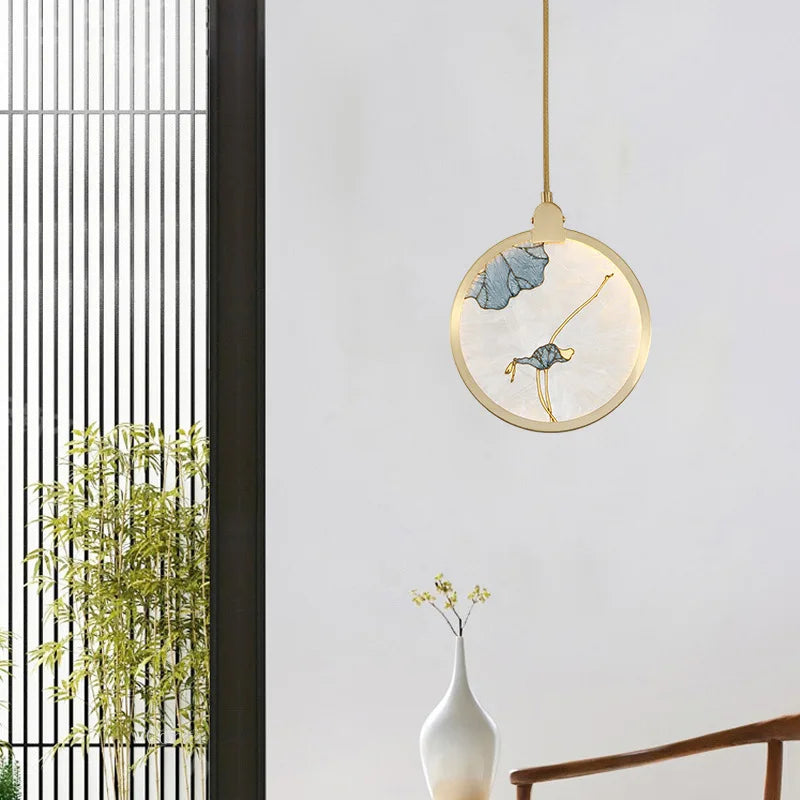 suspension en verre style chinois pour décoration moderne intérieure - vue 4 sur 9