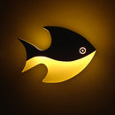 applique murale led créative en acrylique forme poisson pour enfants