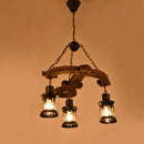 lustre ancre en bois style rétro pour café et restaurant