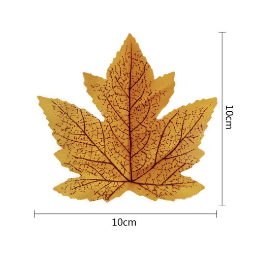 lot de 100 feuilles d'érable artificielles pour décorations festives - vue 15 sur 16