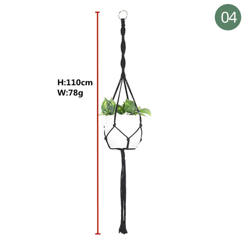 paniers suspendus en macramé pour plantes et décoration - vue 23 sur 30