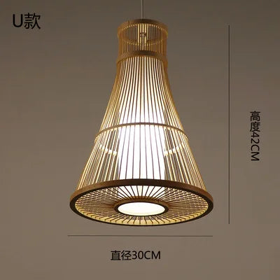lustre en bambou style zen pour ambiance relaxante - vue 17 sur 29