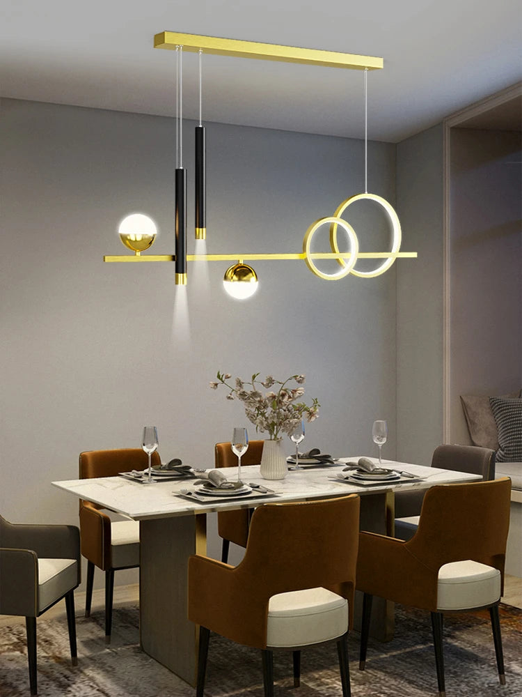 lustre de luxe nordique lumière led moderne créatif - vue 3 sur 13