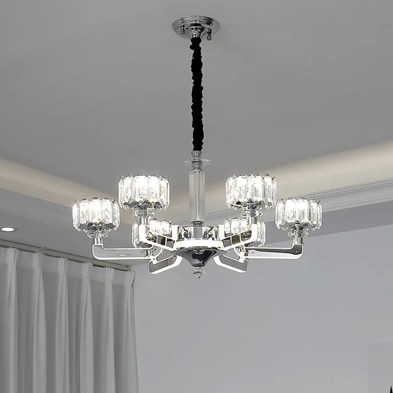 lustre en cristal moderne luxe pour décoration intérieure élégante - vue 3 sur 14