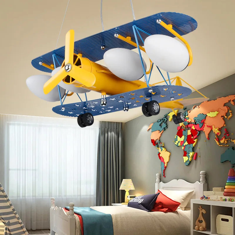 suspension à led en forme d avion pour enfant 2023 - vue 4 sur 8