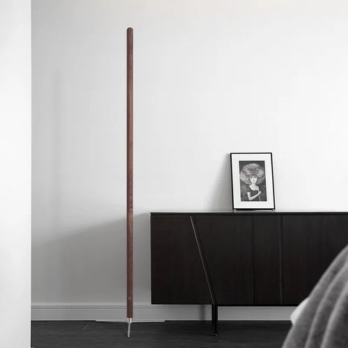 Lampadaire sur pied en bois à LED - vue 4 sur 8