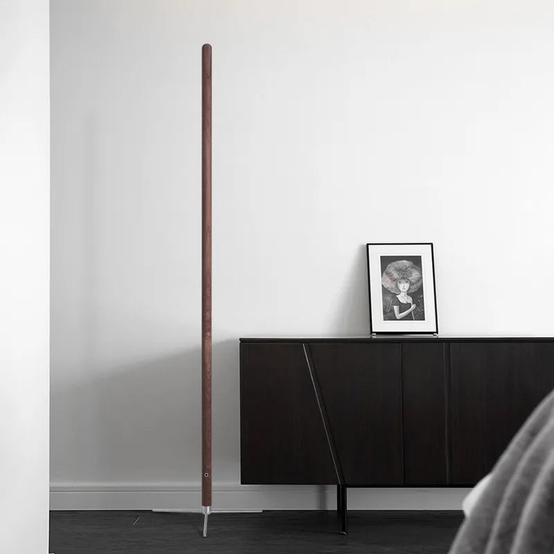 Lampadaire sur pied en bois à LED - vue 4 sur 8