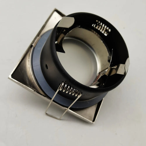 spot lumineux carré en nickel pour luminaire de plafond - vue 3 sur 5
