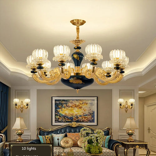 lustre moderne en céramique et verre pour intérieur élégant - vue 5 sur 14