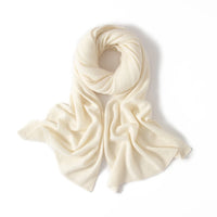 Echarpe cachemire tricotee elegante hiver avec franges