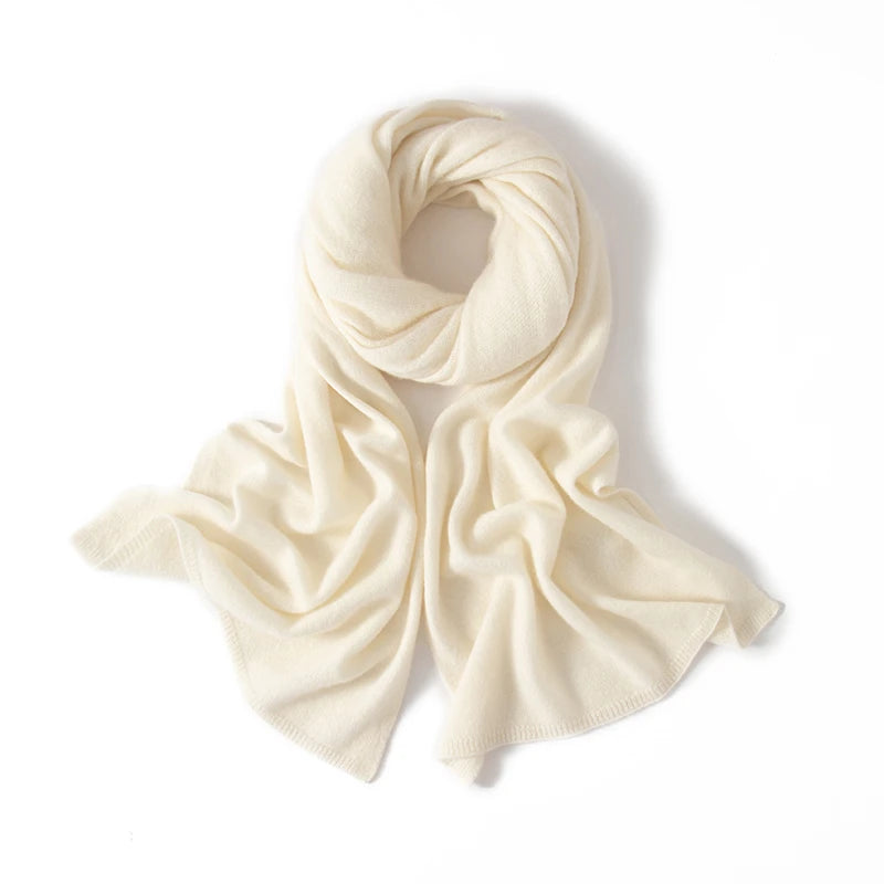Echarpe cachemire tricotee elegante hiver avec franges