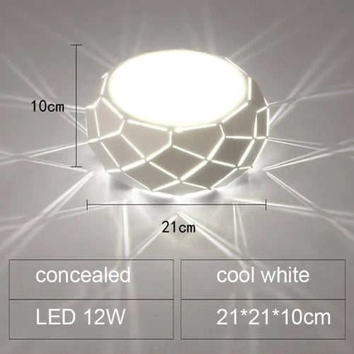 Plafonnier LED moderne simplicité 5W 12W - vue 16 sur 18