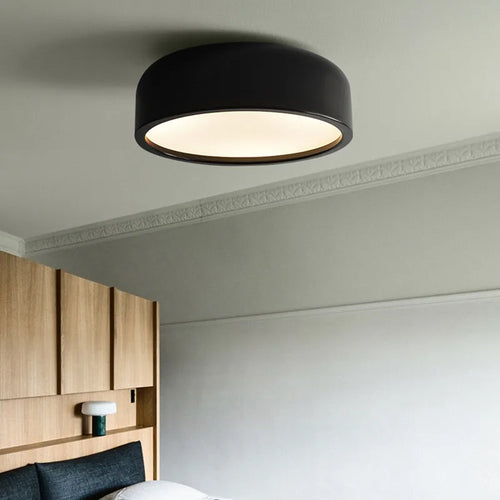 plafonnier led rond design smithfield en aluminium style scandinave hôtel - vue 4 sur 6