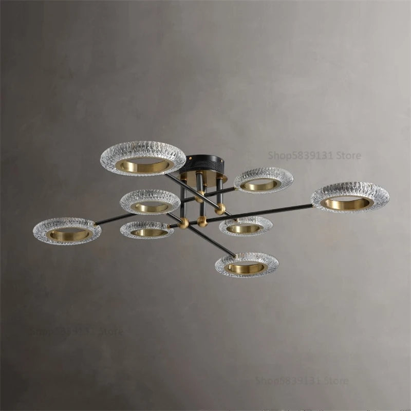 plafonnier led en cuivre avec abat-jour pmma haute transmission - vue 4 sur 8