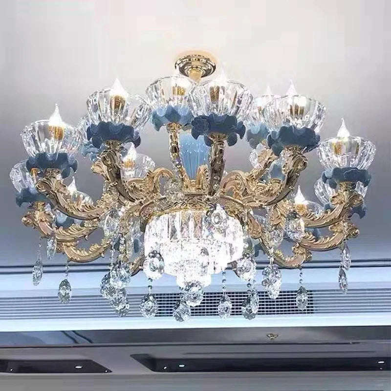 lustre moderne en cristal pour un éclairage élégant et raffiné - vue 5 sur 8