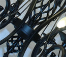 lustre classique vintage à 6 ou 8 bougies en fer forgé