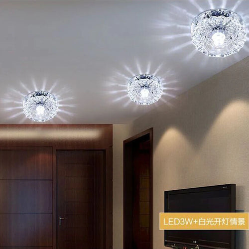 plafonniers modernes en cristal décoratifs lumière allée - vue 6 sur 7