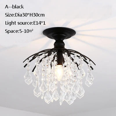 plafonnier led en cristal doré pour décoration moderne - vue 14 sur 22