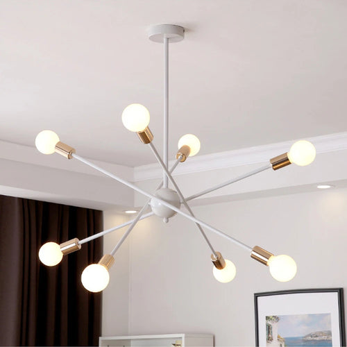 Plafond moderne à LEDs lustre lumière salon chambre industrielle spoutnik lustres suspension lampe créative éclairage maison décor - vue 4 sur 16