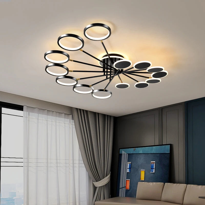 lustre créatif led pour décoration intérieure moderne - vue 3 sur 15