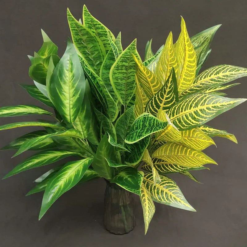 branches de palmier artificielles tropicales décoratives en plastique - vue 1 sur 13