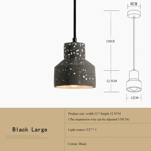 suspension moderne en terrazzo design nordique plusieurs couleurs led - vue 16 sur 28