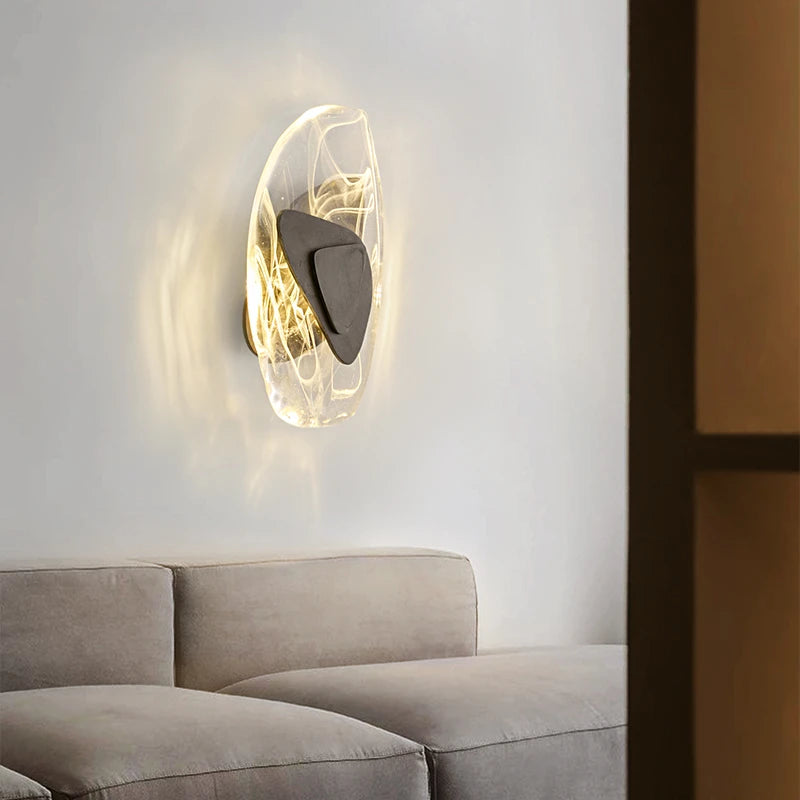 applique murale led en cristal nordique pour divers espaces - vue 4 sur 8