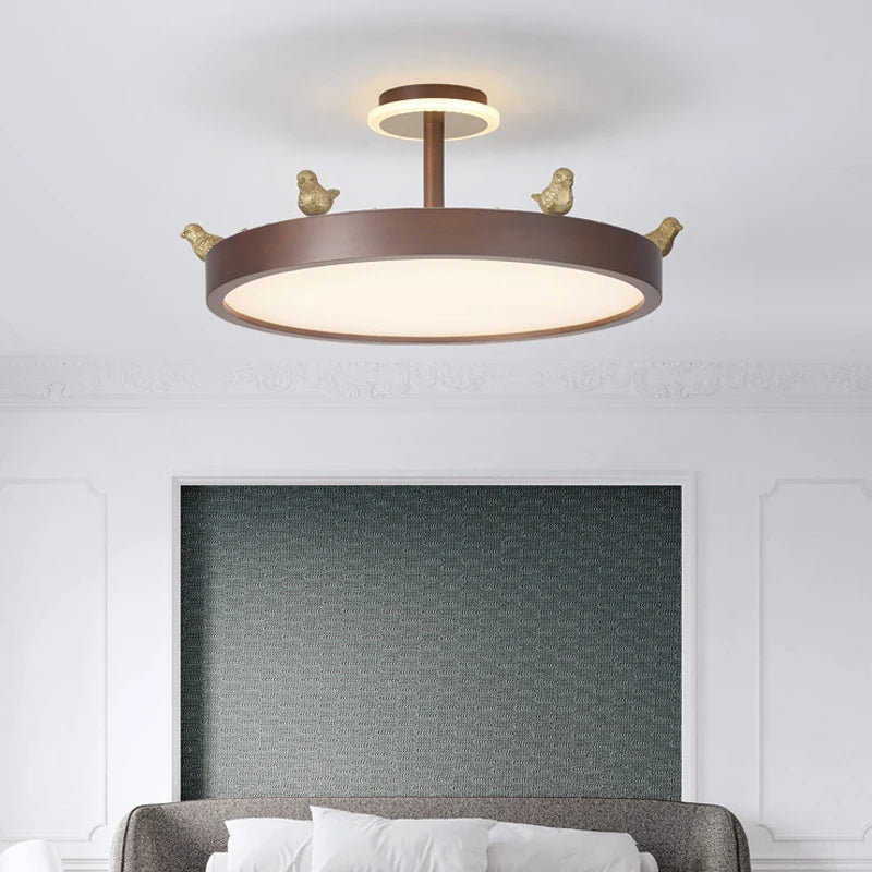 lustre nordique créatif couronne oiseau pour chambre enfants - vue 5 sur 14