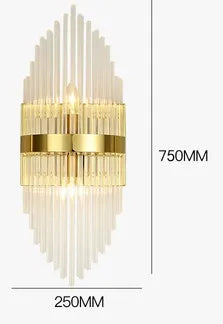 applique murale moderne led en cristal design élégant pour intérieur