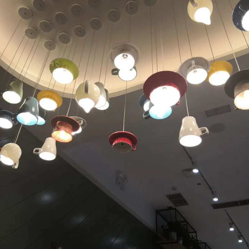 lampe suspension céramique moderne led - vue 6 sur 28