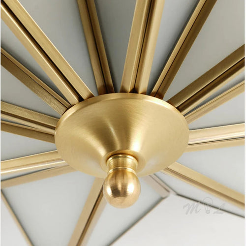 plafonnier nordique en cuivre design luxueux pour intérieur - vue 4 sur 7
