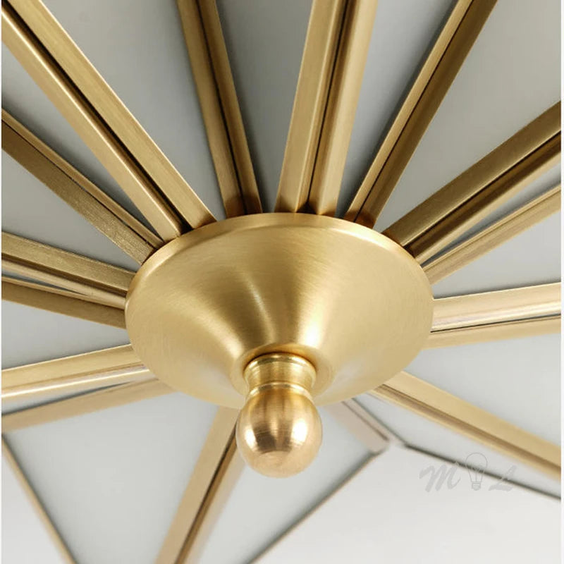 plafonnier nordique en cuivre design luxueux pour intérieur - vue 4 sur 7