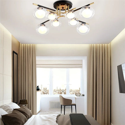 plafonniers nordiques simples luxe décoration maison luminaires suspendus - vue 6 sur 9