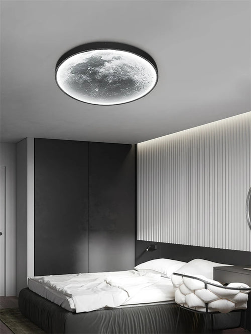applique murale moderne led lune décoration luxe art - vue 6 sur 10
