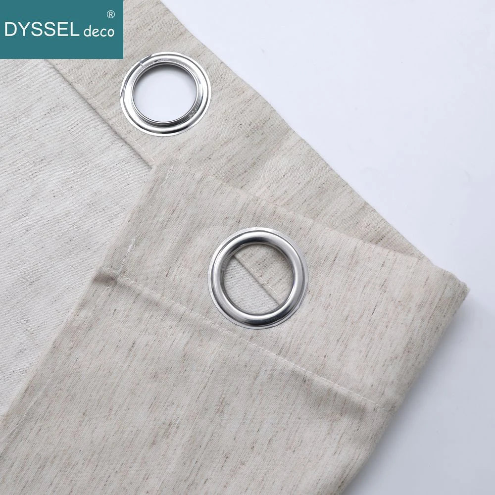 Voilage lin rayé style moderne pour salon chambre - vue 5 sur 6