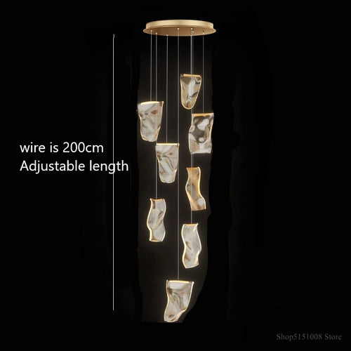 lustre led moderne pour escalier et magasin de vêtements - vue 15 sur 15