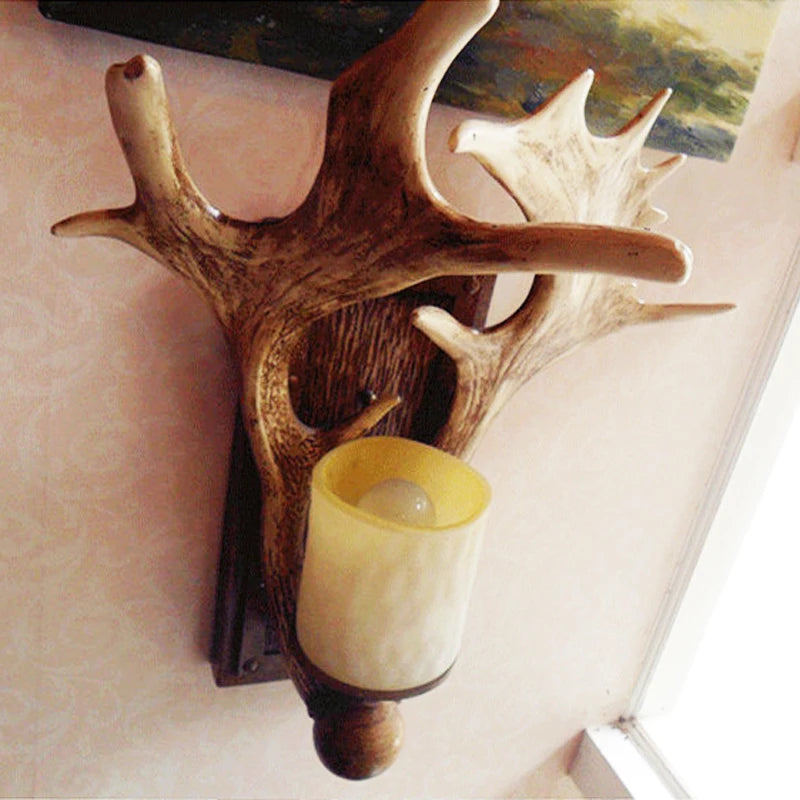 applique murale vintage buckhorn pour intérieur de restaurant bar - vue 8 sur 8