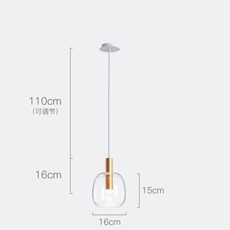 suspension en verre pour décoration d'intérieur moderne - vue 9 sur 12