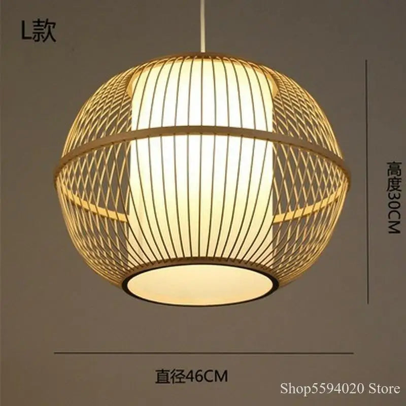 lustre en bambou style zen pour ambiance relaxante - vue 5 sur 29