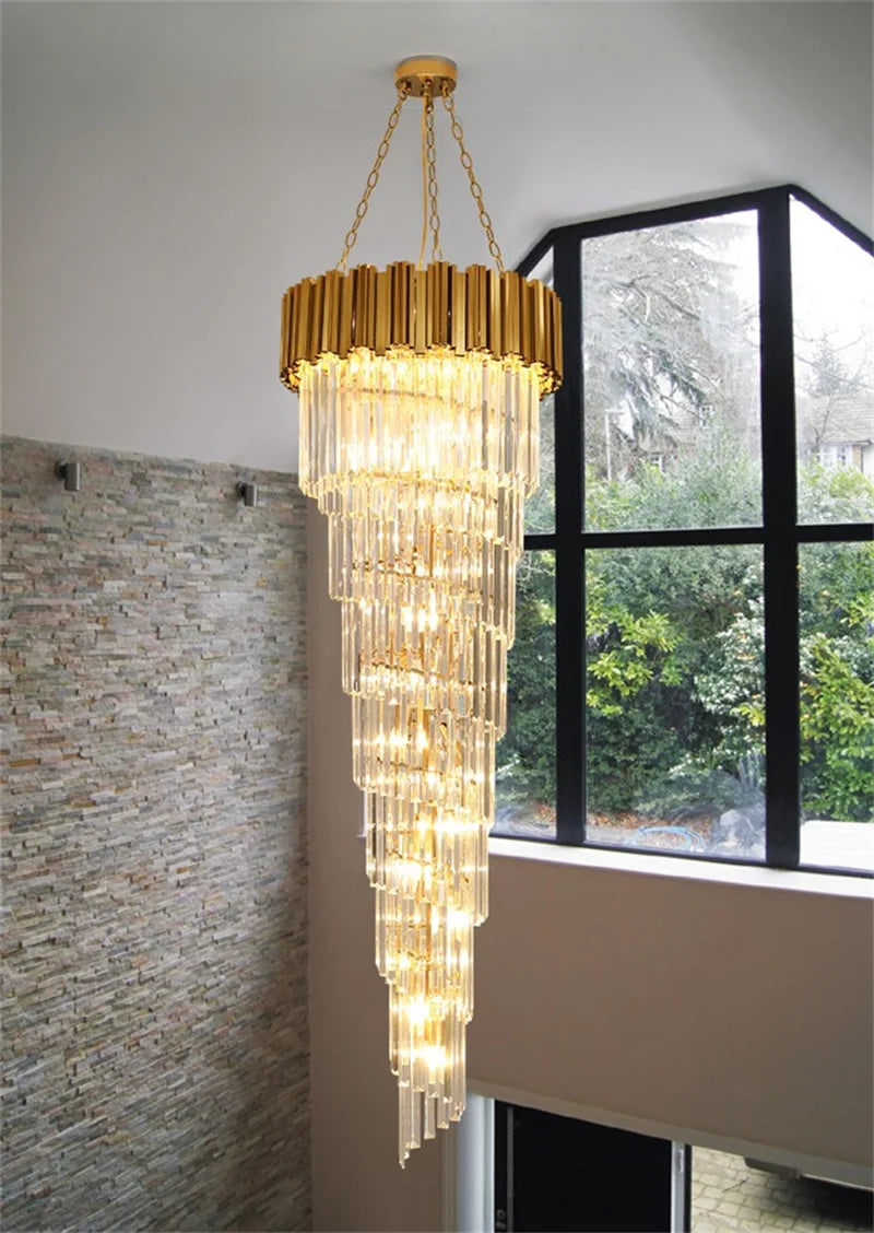 lustre en cristal de luxe pour décoration intérieure élégante - vue 5 sur 8