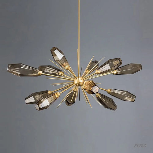 lustre en cristal créatif style post-moderne pour décoration intérieure - vue 2 sur 9