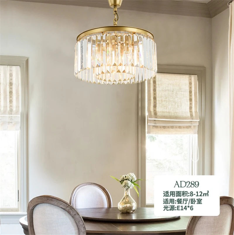 lustre moderne en cristal éclairage suspendu design nordique élégant - vue 3 sur 6