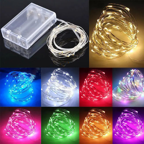 guirlande lumineuse led en fil de cuivre pour décorations de fête - vue 2 sur 15