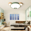 plafonnier créative moderne en forme d'ours en bois led