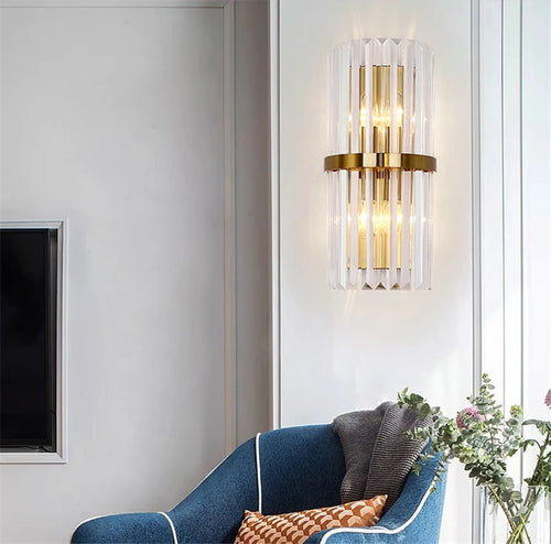 applique murale en cristal de luxe pour décoration intérieure - vue 3 sur 9