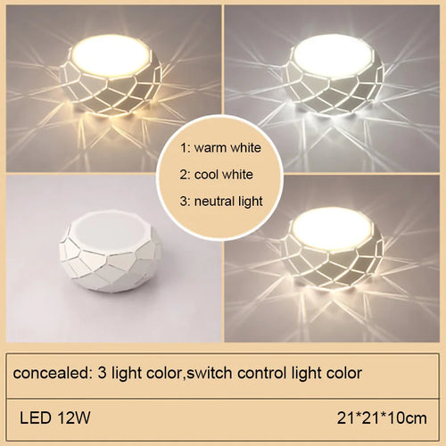 Plafonnier LED moderne simplicité 5W 12W - vue 14 sur 18
