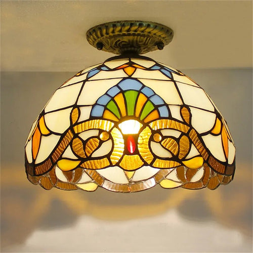 Plafonnier Led en verre créatif moderne avec ampoule 7W E27 - vue 7 sur 30